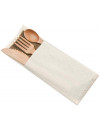 KIT COUVERTS BAMBOU 5/1 + SERVIETTE + SET DE TABLE