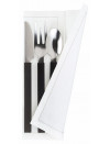 SERVIETTE BLANCHE PRÉDÉCOUPÉE - ROULEAU (6x100)