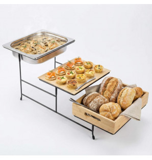 PRÉSENTOIR 3 BACS GASTRO 1/2