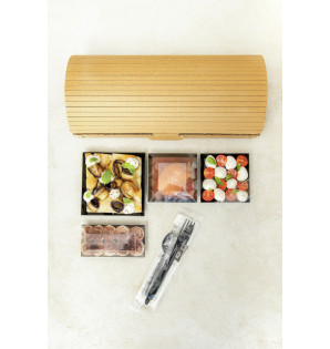 ASSIETTE CUBIK NOIR 100