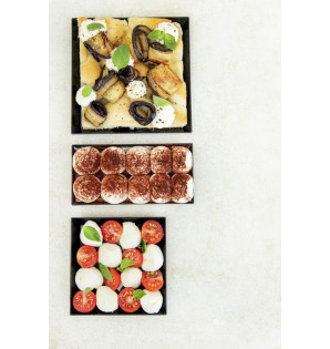 ASSIETTE CUBIK NOIR 130