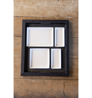 KIT ASSIETTES CUBIK FIBRA "VERSION A" + COUVERCLES