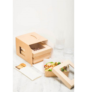 BARQUETTE NATURAL KRAFT 1L + COUVERCLE