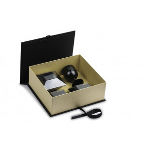 COFFRET ALLURE NOIR/KRAFT AVEC RUBAN