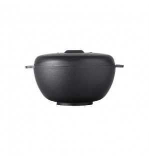 Cocotte ronde noire micro-ondable 8 cl