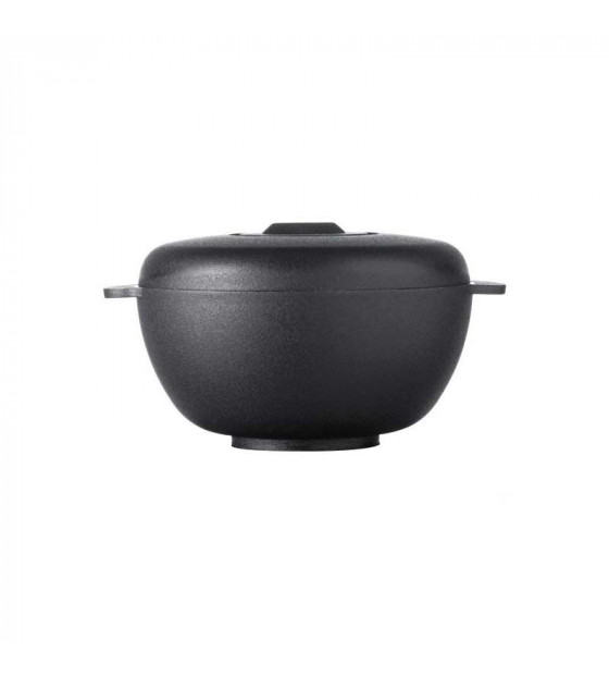 Cocotte ronde noire micro-ondable 8 cl