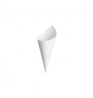 Petit cône carton blanc 130 mm