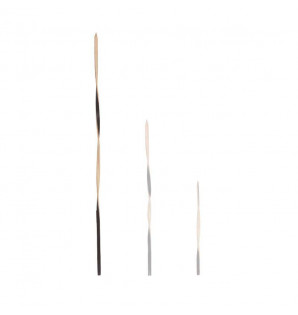 Stick droit torsadé bambou noir 180 mm