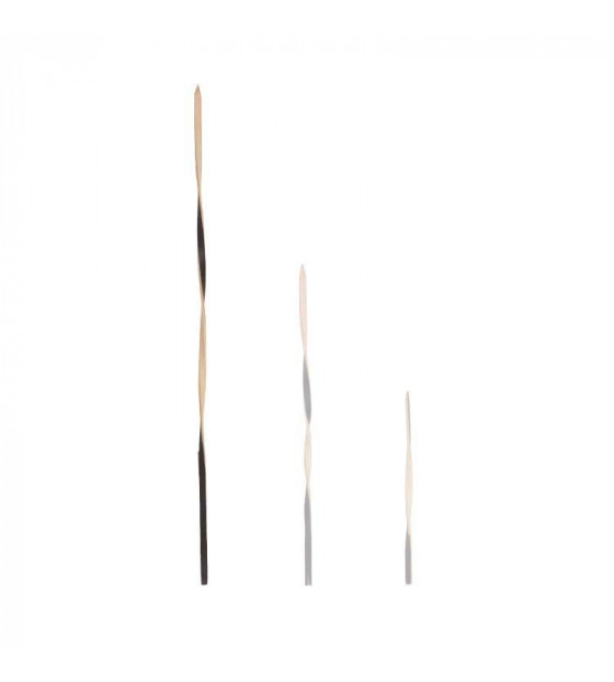 Stick droit torsadé bambou noir 180 mm