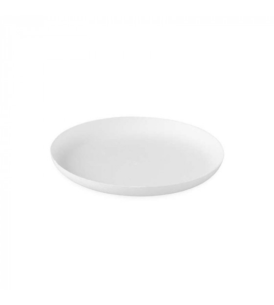 Assiette ronde en bagasse blanche Ø120