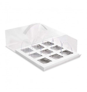 Cale en carton Easy Lunch pour 9 mini verrines