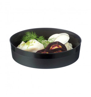 Assiette ronde noire Bodeglass micro-ondable 70 cl