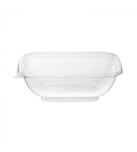 Saladier verre carré / couvercle 23 cm, Boîtes, bocaux, bouteilles