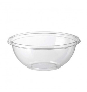 Saladier transparent rond avec couvercle 1 L