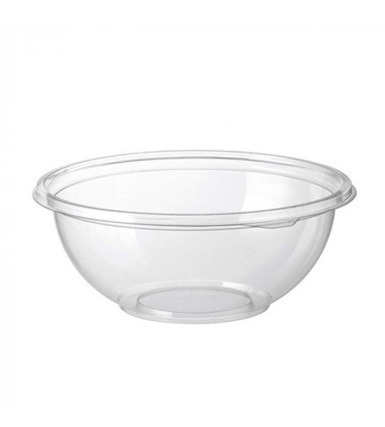 Saladier transparent rond avec couvercle 1 L