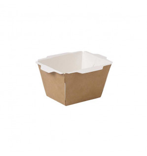 Barquette ingraissable en kraft/PE 50 cl