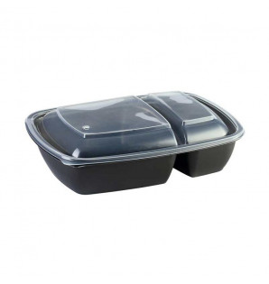 Cocotte 2 compartiments micro-ondable 60/30 cl