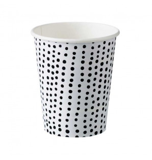Gobelet noir et blanc 20 cl