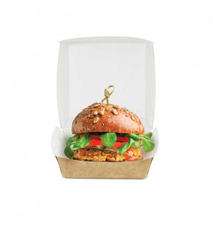 Boîte pour burger en carton recyclable