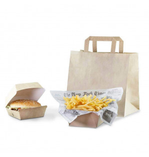 KIT W/ KRAFT BAG BURGER FRIES