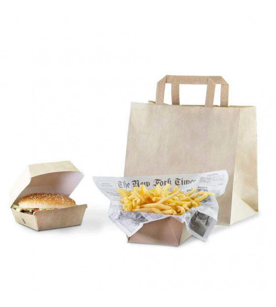 KIT W/ KRAFT BAG BURGER FRIES