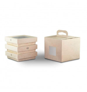 Formule repas individuel coffret Bento avec barquettes Natural kraft