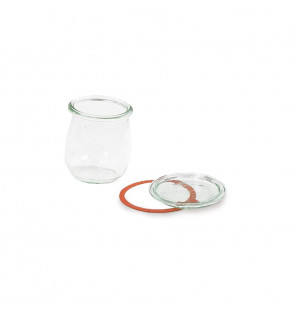 GLASS TULP + LID + RUBBER SEAL