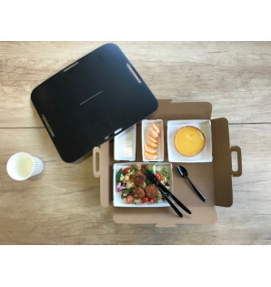 KRAFT XL BOX TRAY WITH LID