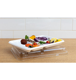 SNACK 6 BAGASSE MEAL TRAY