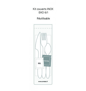 Kit couverts inox marteles 6/1