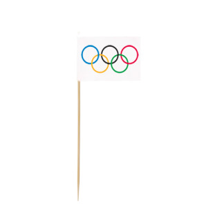 OLYMPIC FLAG BAMBOO STICK...